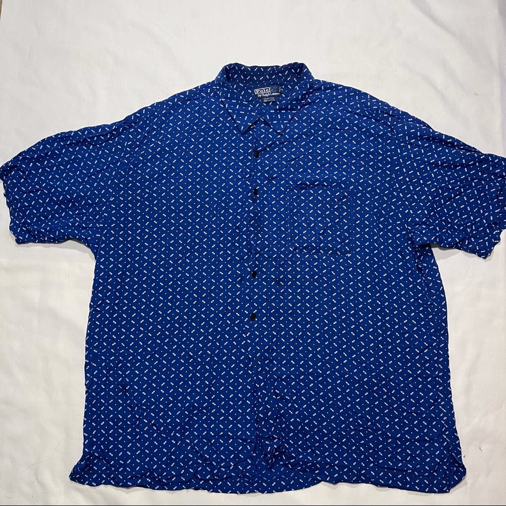 Vtg Polo Ralph Lauren Clayton Men’s Shortsleeve Button Down Shirt sz: XXL